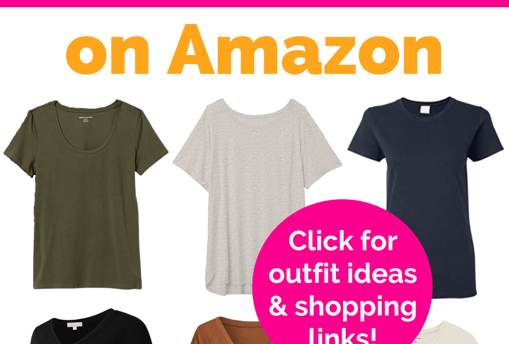 Best Short Sleeve Neutral Tees on Amazon + 3 Outfit Ideas