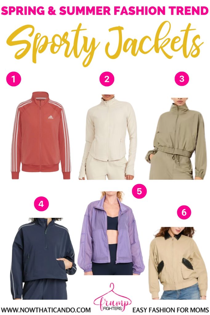 example of sporty jacket trend - where to buy - 2025 spring summer fashion trends forecast for women moms pinterest - casual - what's in style this year for warm weather