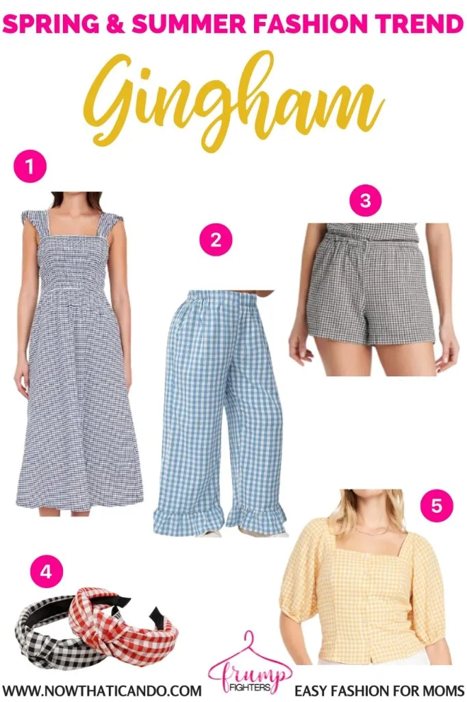 example of gingham print trend - where to buy - 2025 spring summer fashion trends forecast for women moms pinterest - casual - what's in style this year for warm weather