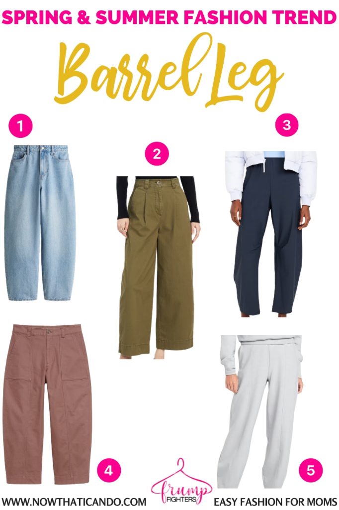example of barrel leg jeans pants trend - where to buy - 2025 spring summer fashion trends forecast for women moms pinterest - casual - what's in style this year for warm weather