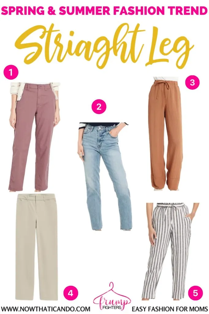 example of straight leg pants jeans trend - where to buy - 2025 spring summer fashion trends forecast for women moms pinterest - casual - what's in style this year for warm weather