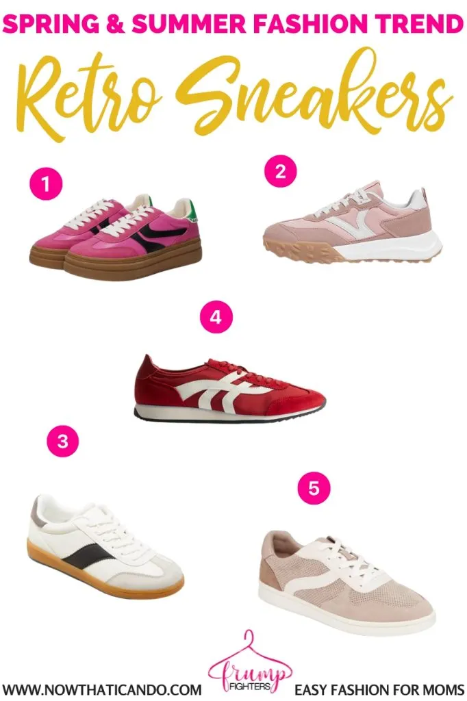 example of retro sneakers trend - where to buy - 2025 spring summer fashion trends forecast for women moms pinterest - casual - what's in style this year for warm weather