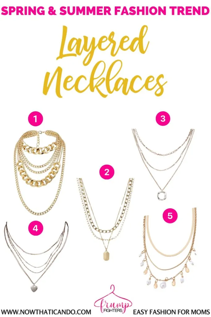 Layered necklace trend - 2025 spring summer fashion trends forecast for women moms pinterest - casual - what's in style this year for warm weather