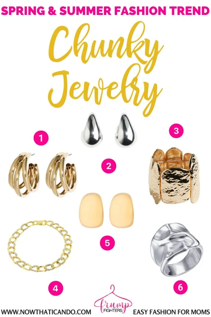 chunky jewelry - where to buy - 2025 spring summer fashion trends forecast for women moms pinterest - casual - what's in style this year for warm weather