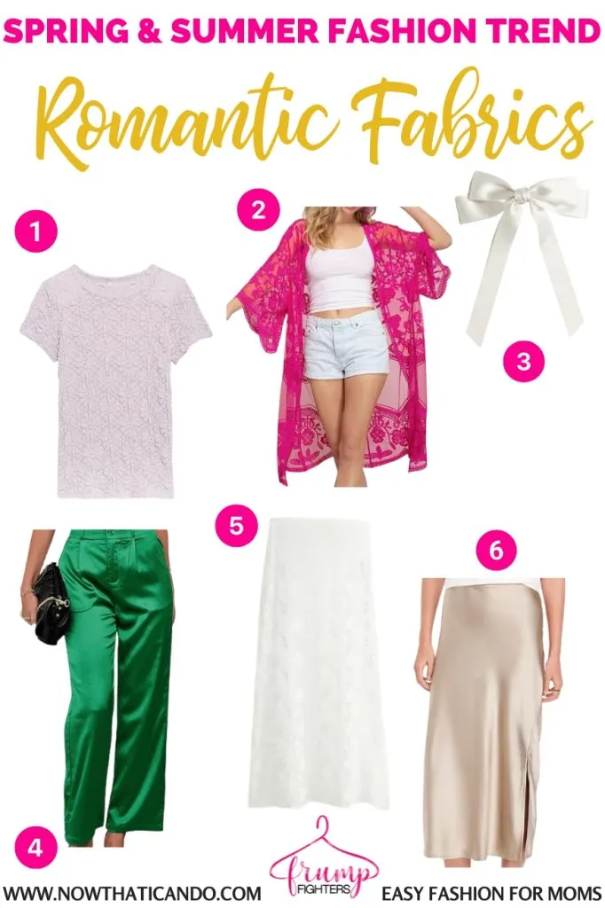 example of romantic fabrics trend - where to buy - 2025 spring summer fashion trends forecast for women moms pinterest - casual - what's in style this year for warm weather