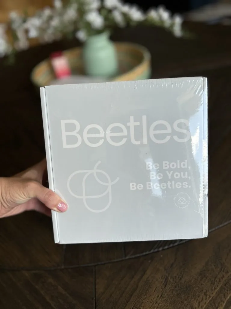 Unopened Beetles Gel Nail Kit box showing branding and packaging, a top-rated affordable gel nail kit.