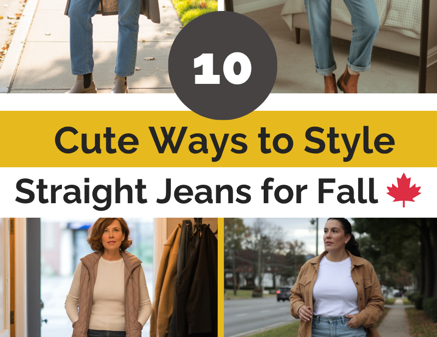 10 Comfy Straight Leg Jeans Outfits for Fall 🍁